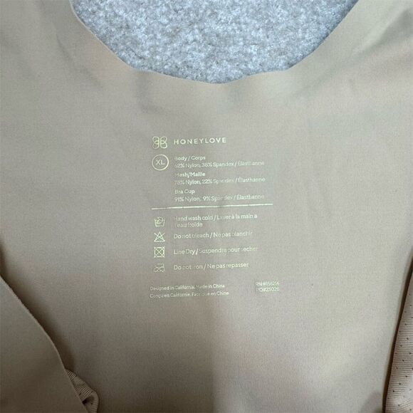 Like New Honeylove Women's Shapewear Tank Top XL Tan Adjustable Straps - Picture 3 of 4